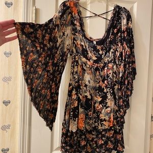 Floral Bell Sleeve Free People Dress